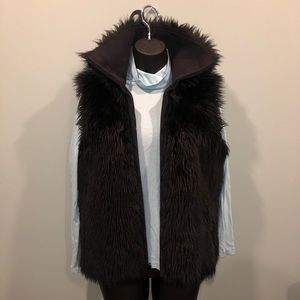Black “Fur” Vest